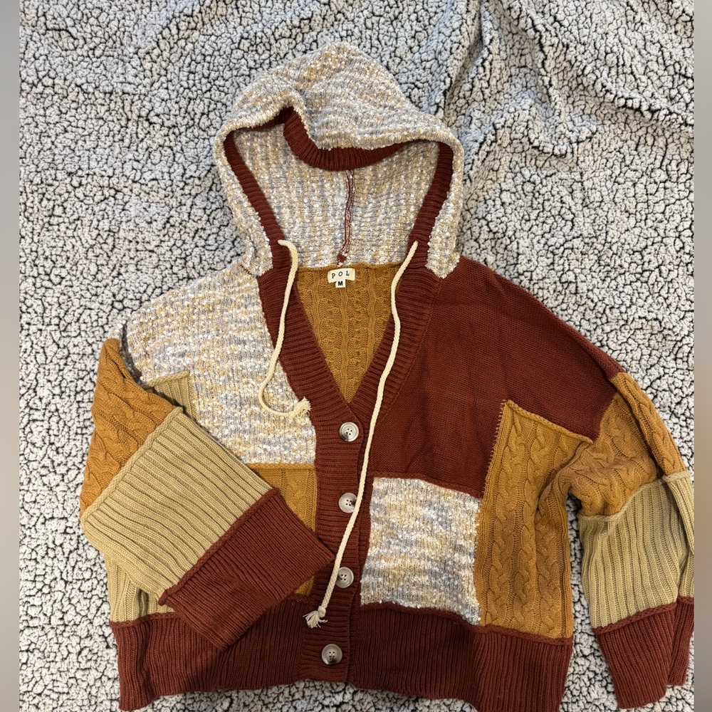 POL autumn hoody knit sweater